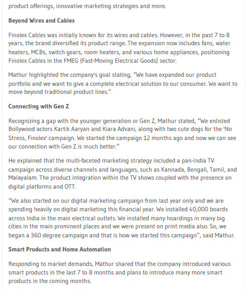 BW Marketing World: 50% of Finolex Marketing Spend Goes to TV